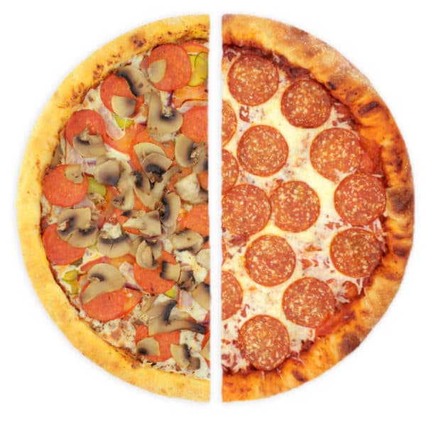 Пицца из половинок
